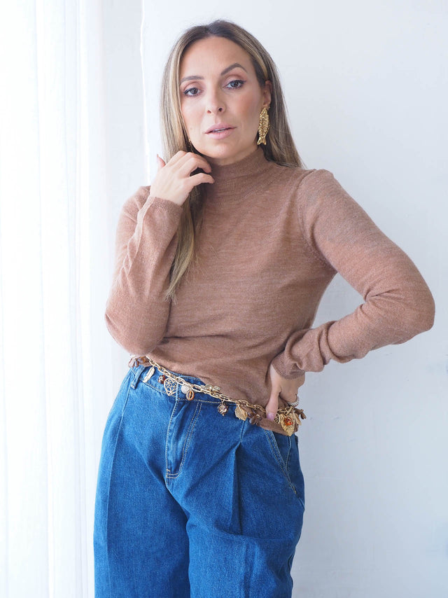 Camisola Malha Básica Meia Gola