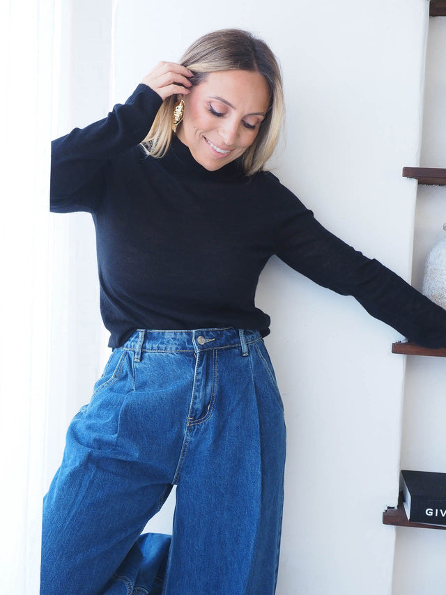 Camisola Malha Básica Meia Gola