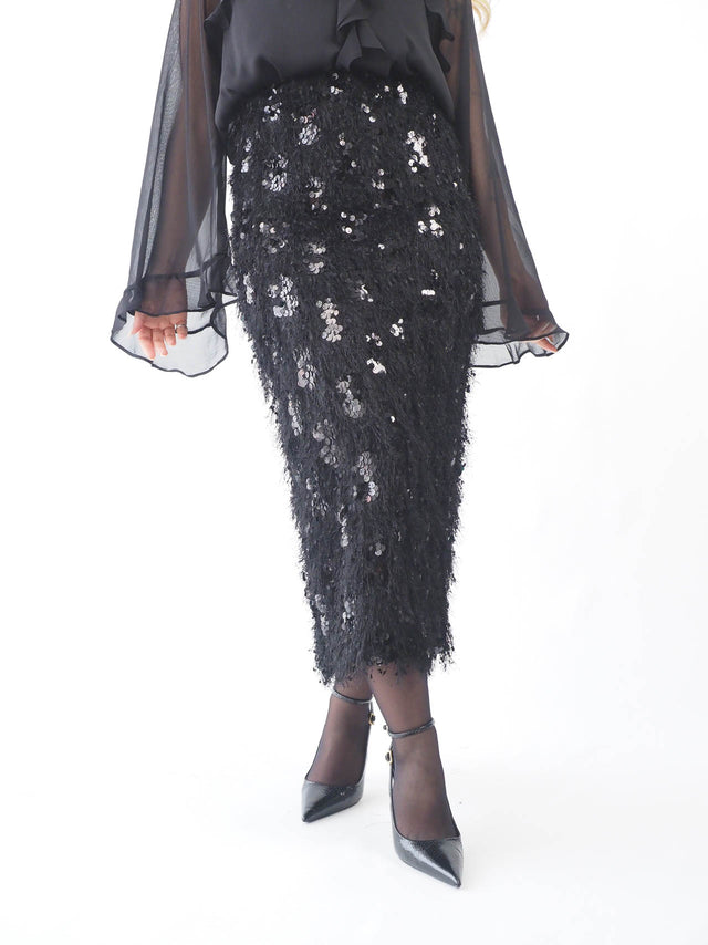 Sequin Midi Skirt