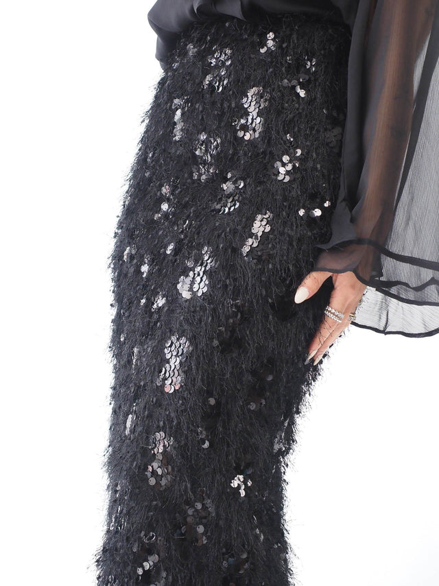 Sequin Midi Skirt