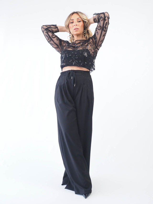 Transparent Shirt with Glitter