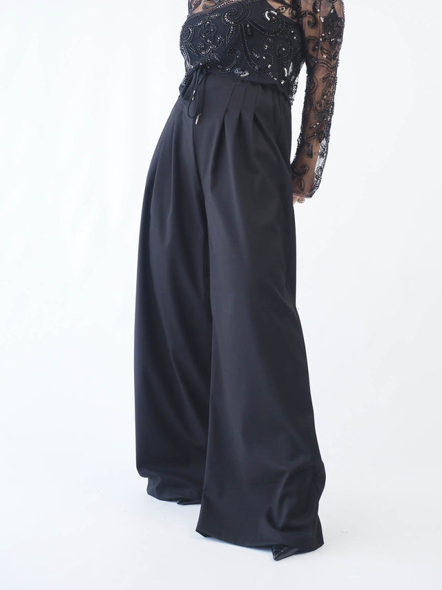 Pleated Wide Leg Pants