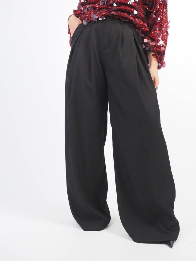 Pleated Wide Leg Pants
