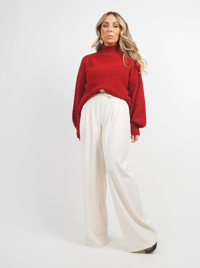 Pleated Wide Leg Pants