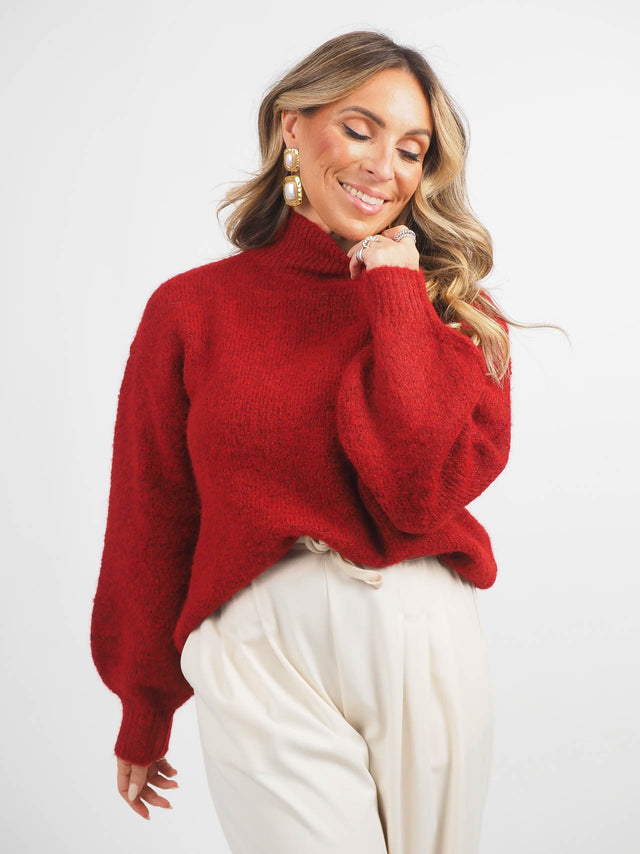 Camisola de Malha Com Gola