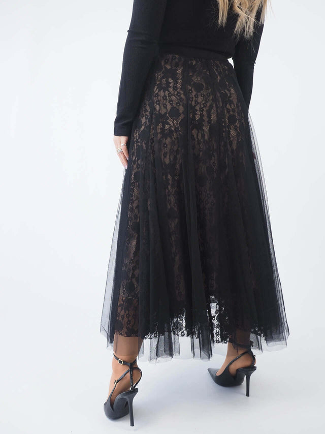 Tulle Skirt with Lace