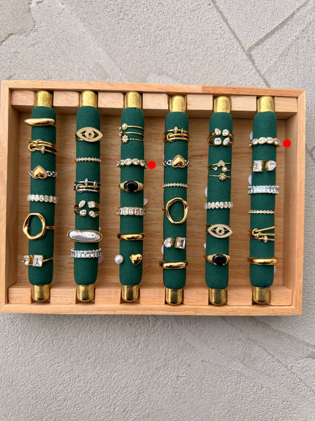 Anel Corações Brilhante