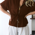 Camisa Safari Com Cordão