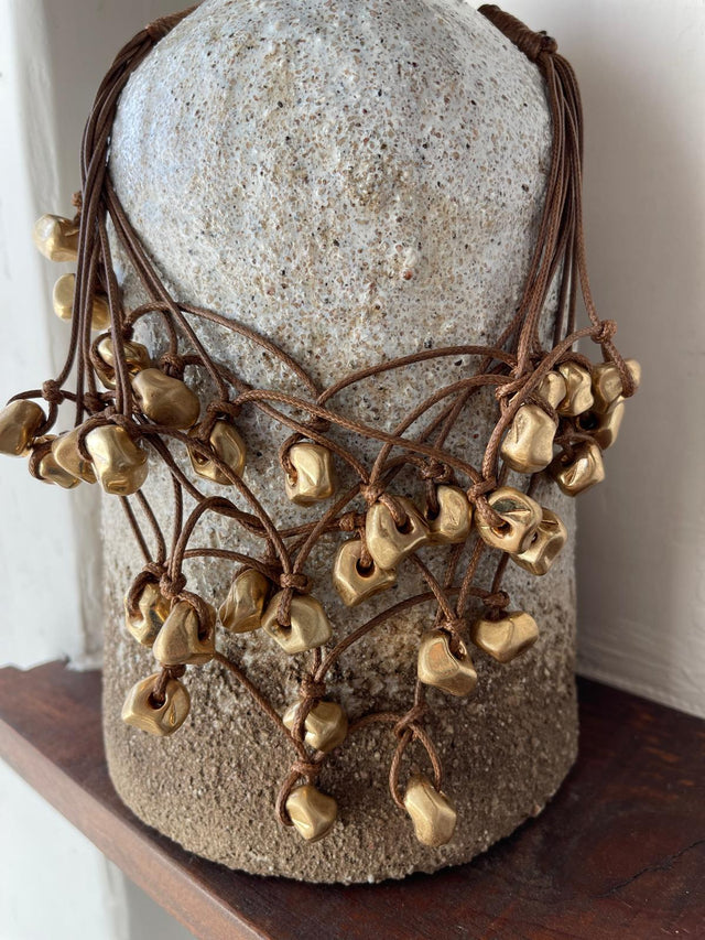 Colar Corda Com Pendentes