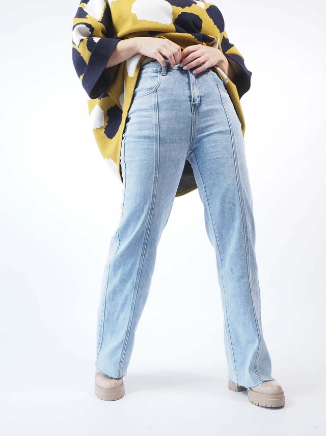 Calças de ganga wide leg.