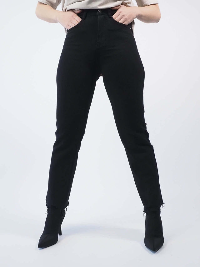 Calças de ganga de cor, preto.