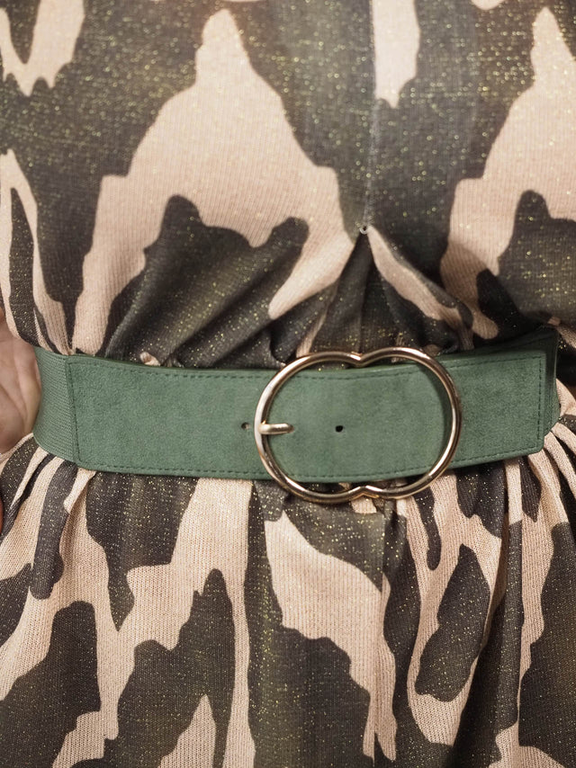 Acessórios: CINTO ELÁSTICO FIVELA DOURADA OVAL FINA Color: verde, preto, camel Size: TU | Outono / Inverno 2022